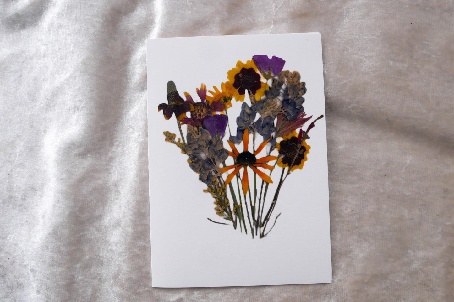 Texas Wildflower Card - Pressed Flower Print with Envelope