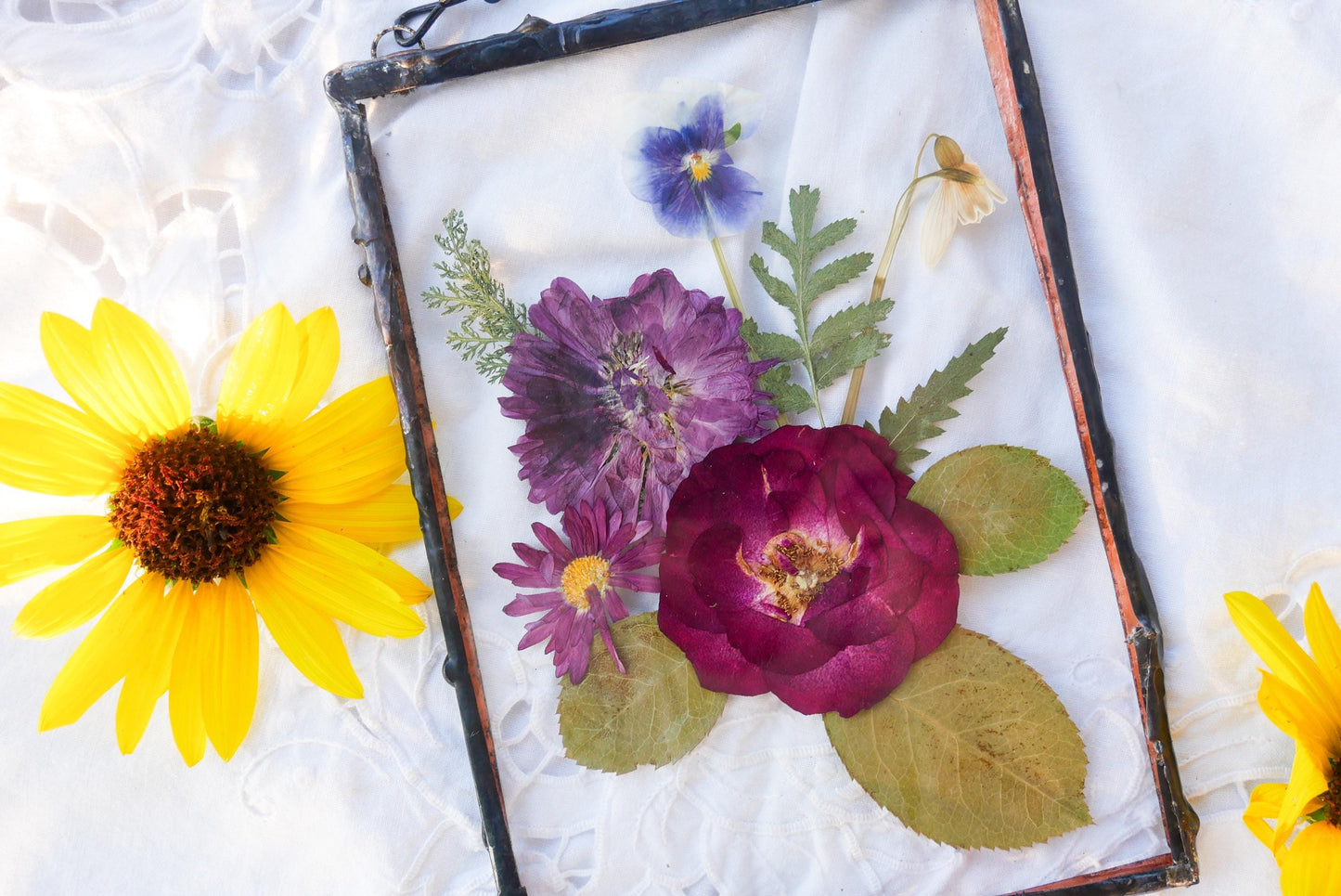 Birth Month Flower Art: Personalized Family Bouquet (Handmade Glass)