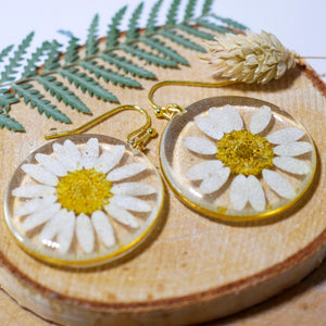 Large Daisy Disc Earrings