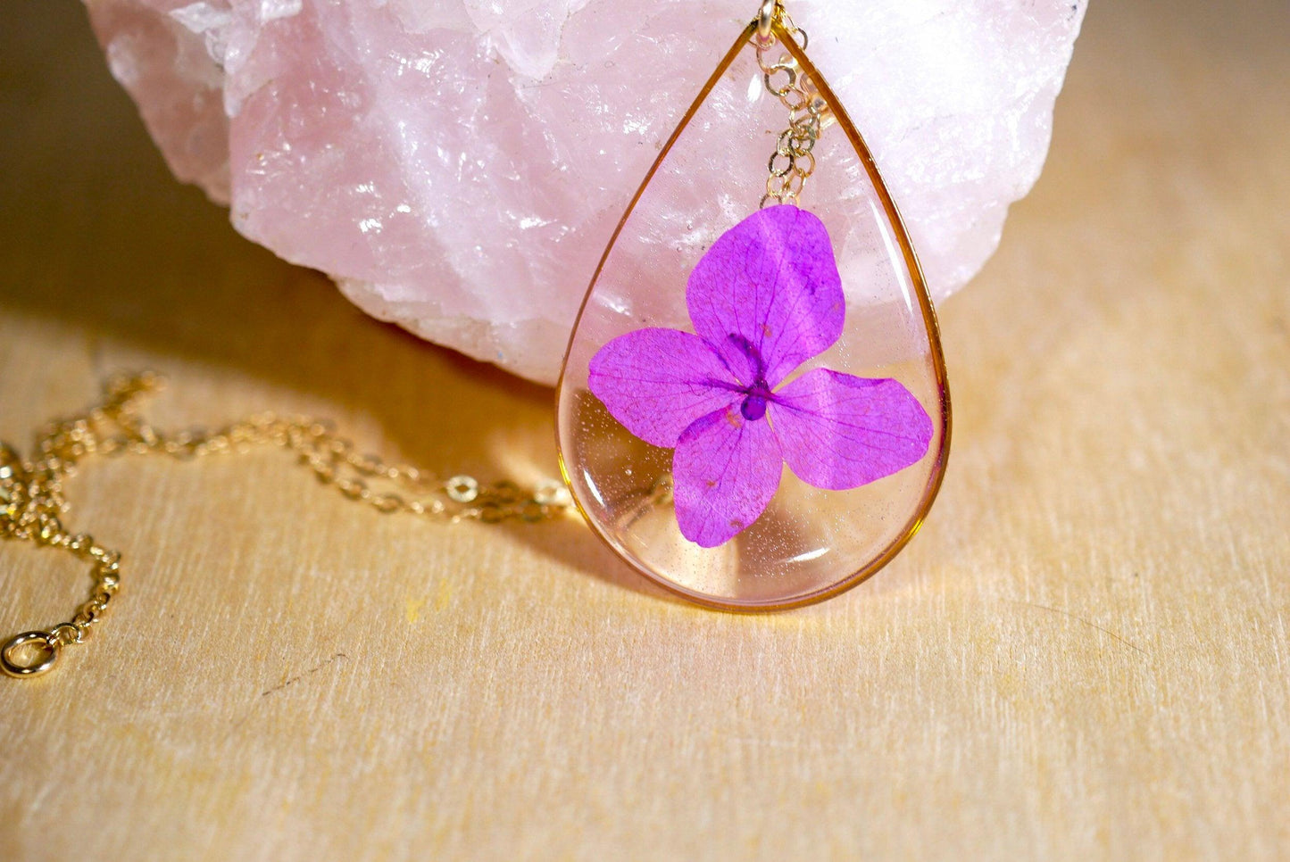 A Wild Rouge Real Dried Flower Necklace