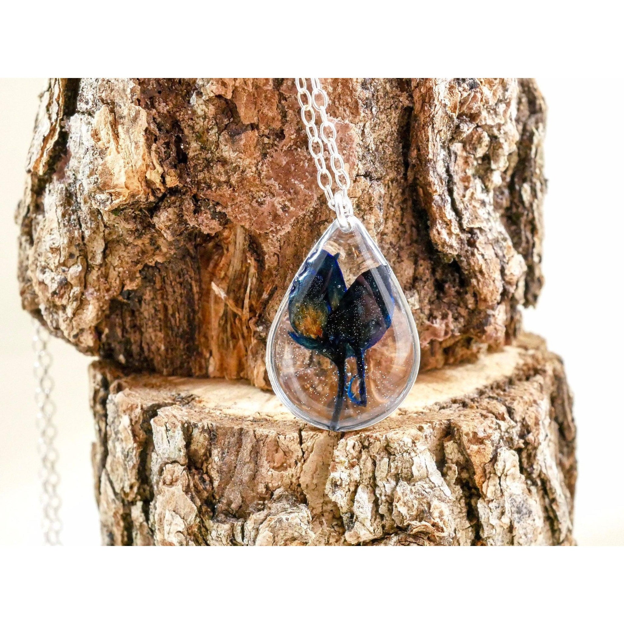 Texas Bluebonnet drop necklace