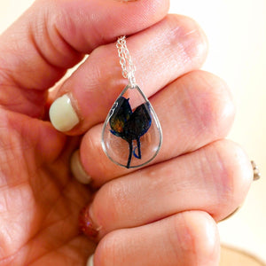 Texas Bluebonnet drop necklace