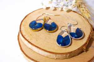 Texas Bluebonnet petal teardrop earrings