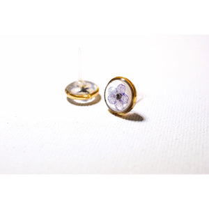 Tiny Forget me not Flower Stud Earrings