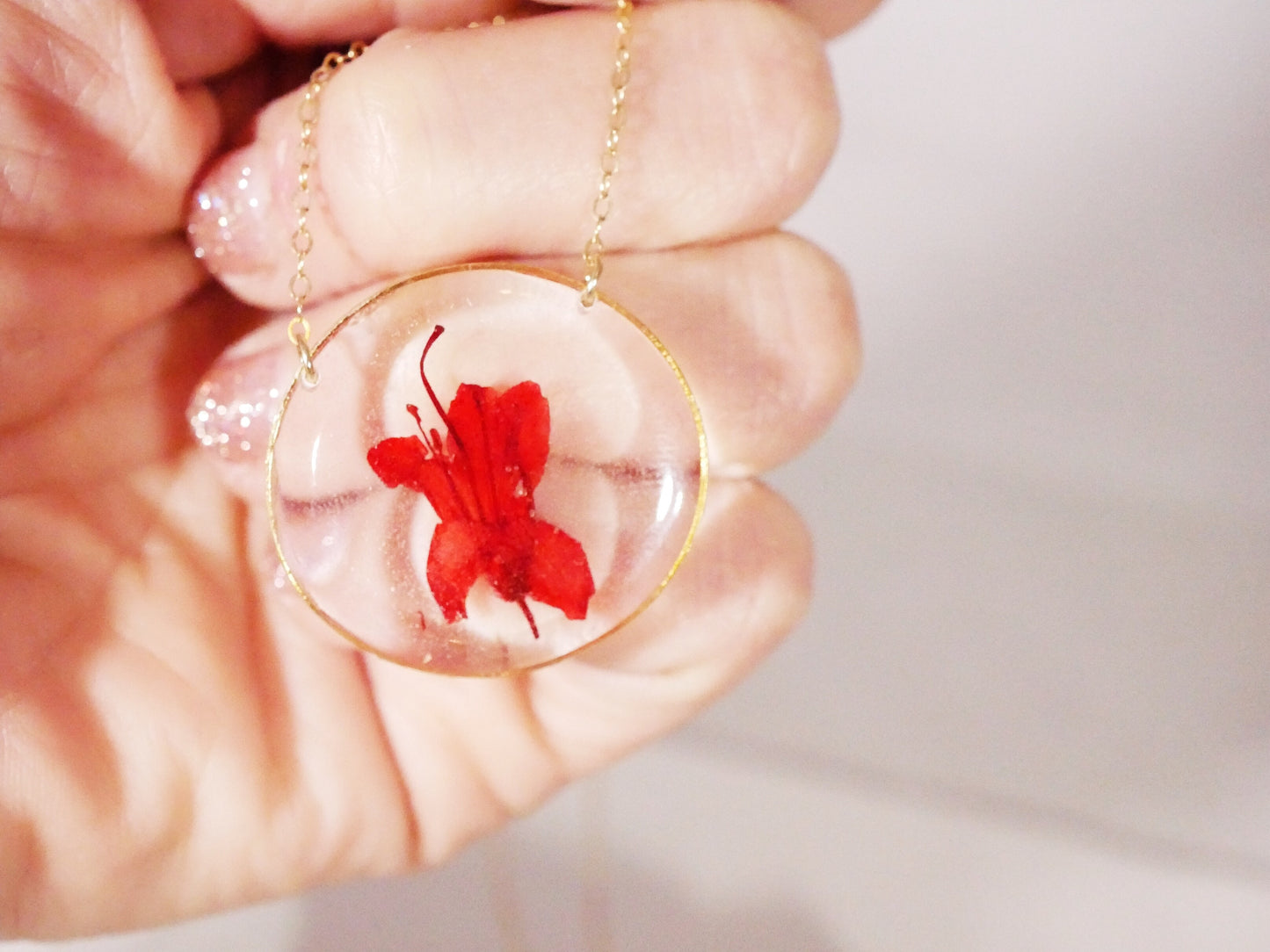 Red Azalea Necklace