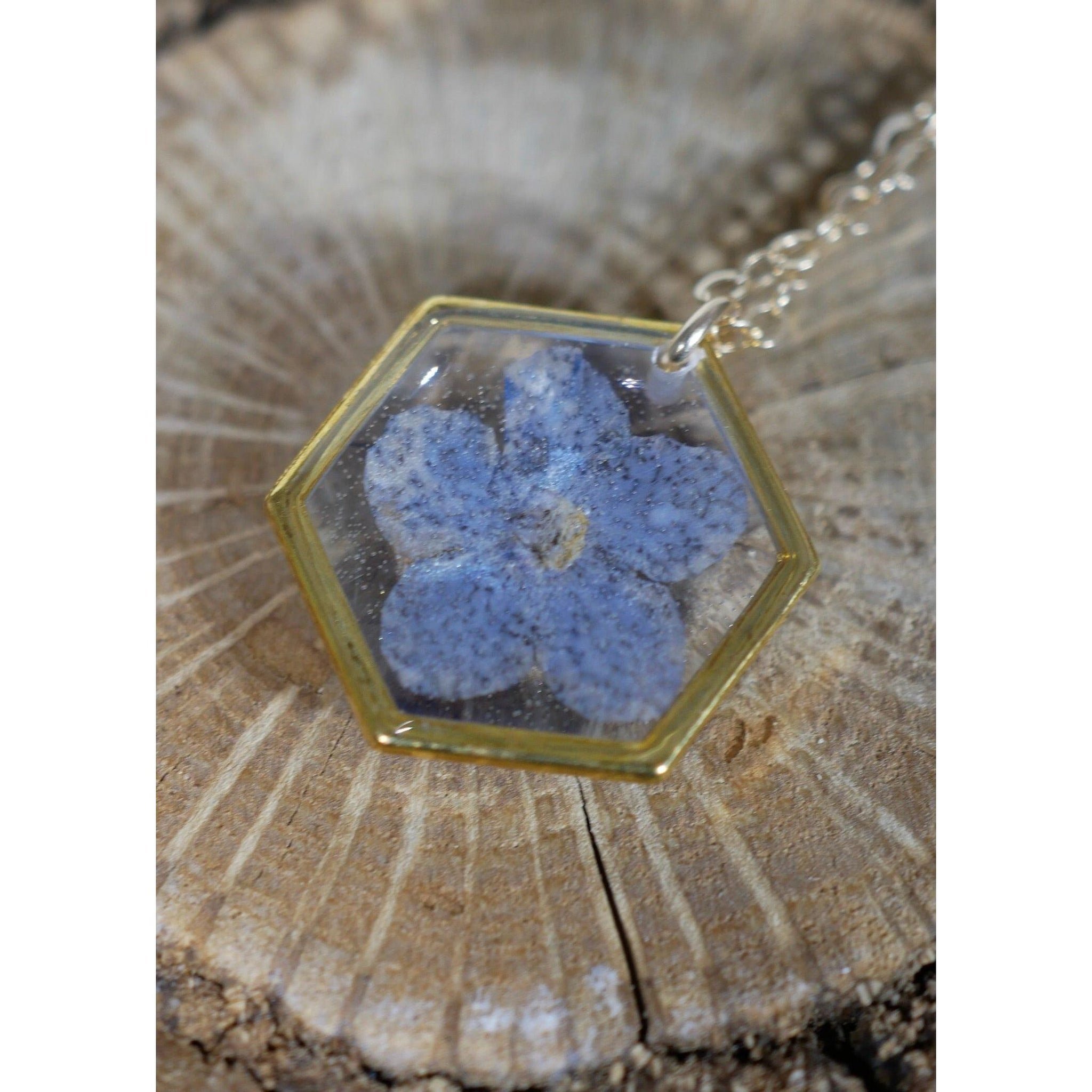 Forget me not tiny hexagon