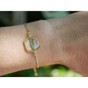 Fern Leaf Hexagon Bracelet