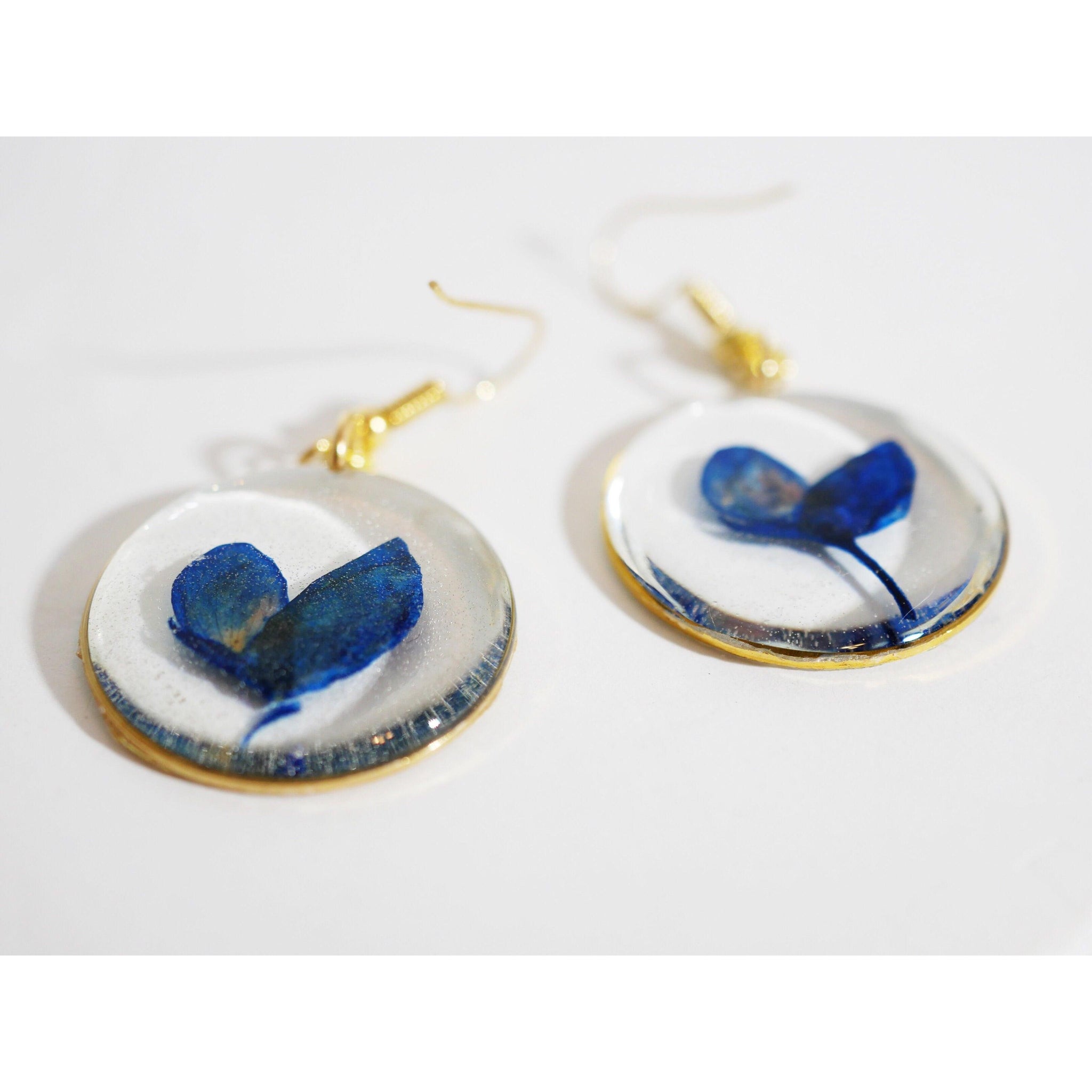 Texas Bluebonnet Petal Dangle Earrings