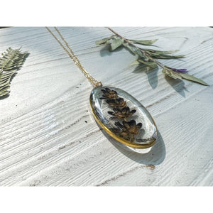 Lavender oval necklace