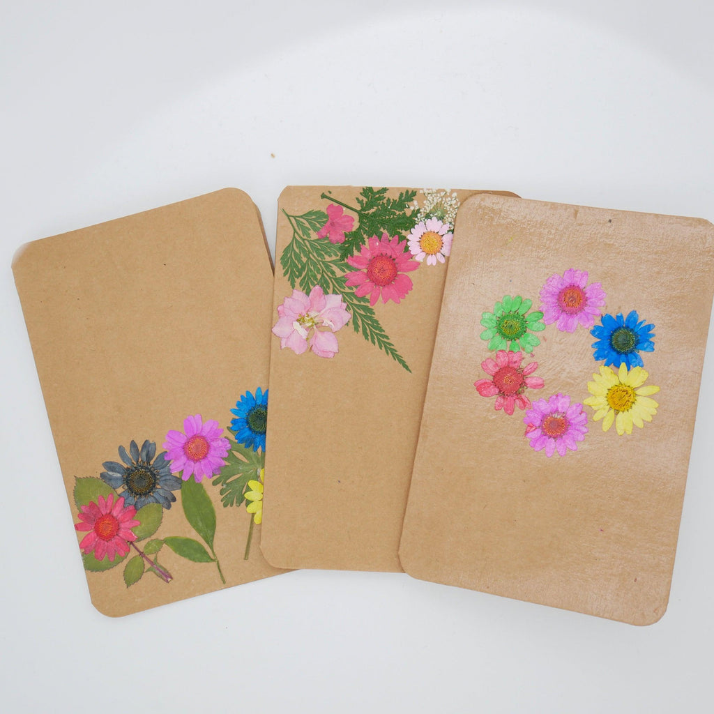 Pack of 3 Pressed Flower Greeting Cards