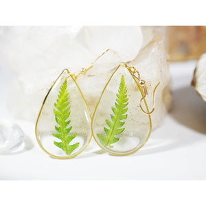 Large Fern Teardrop earrings