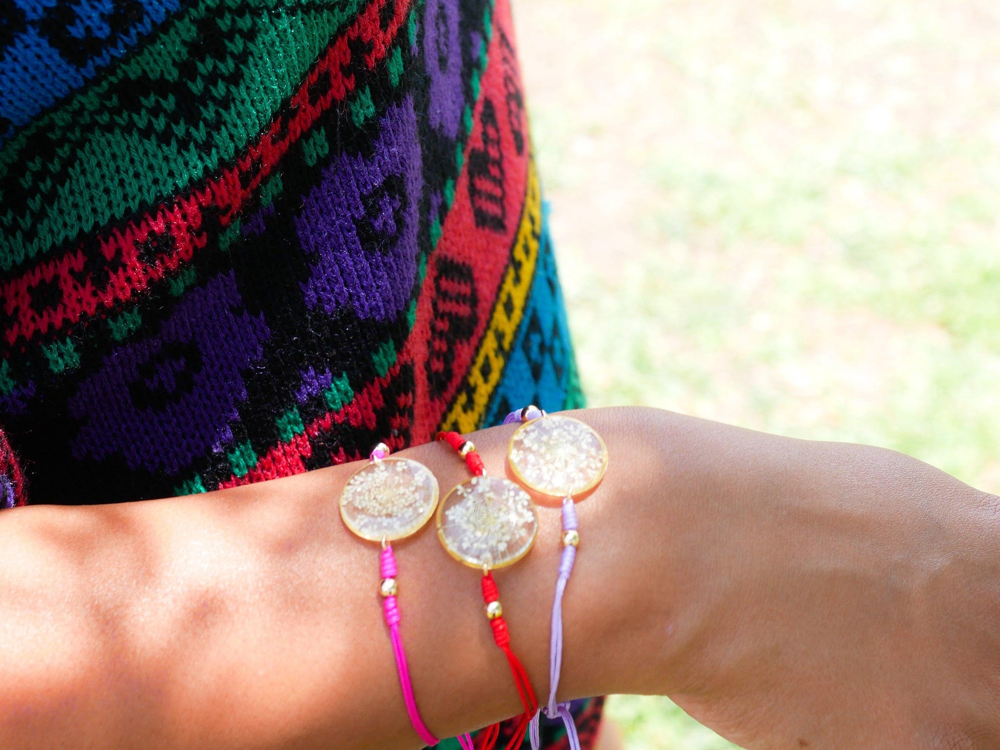  Pressed Flower Bracelets,Bracelet for Women,Handmade