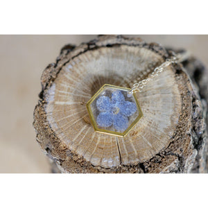 Forget me not tiny hexagon