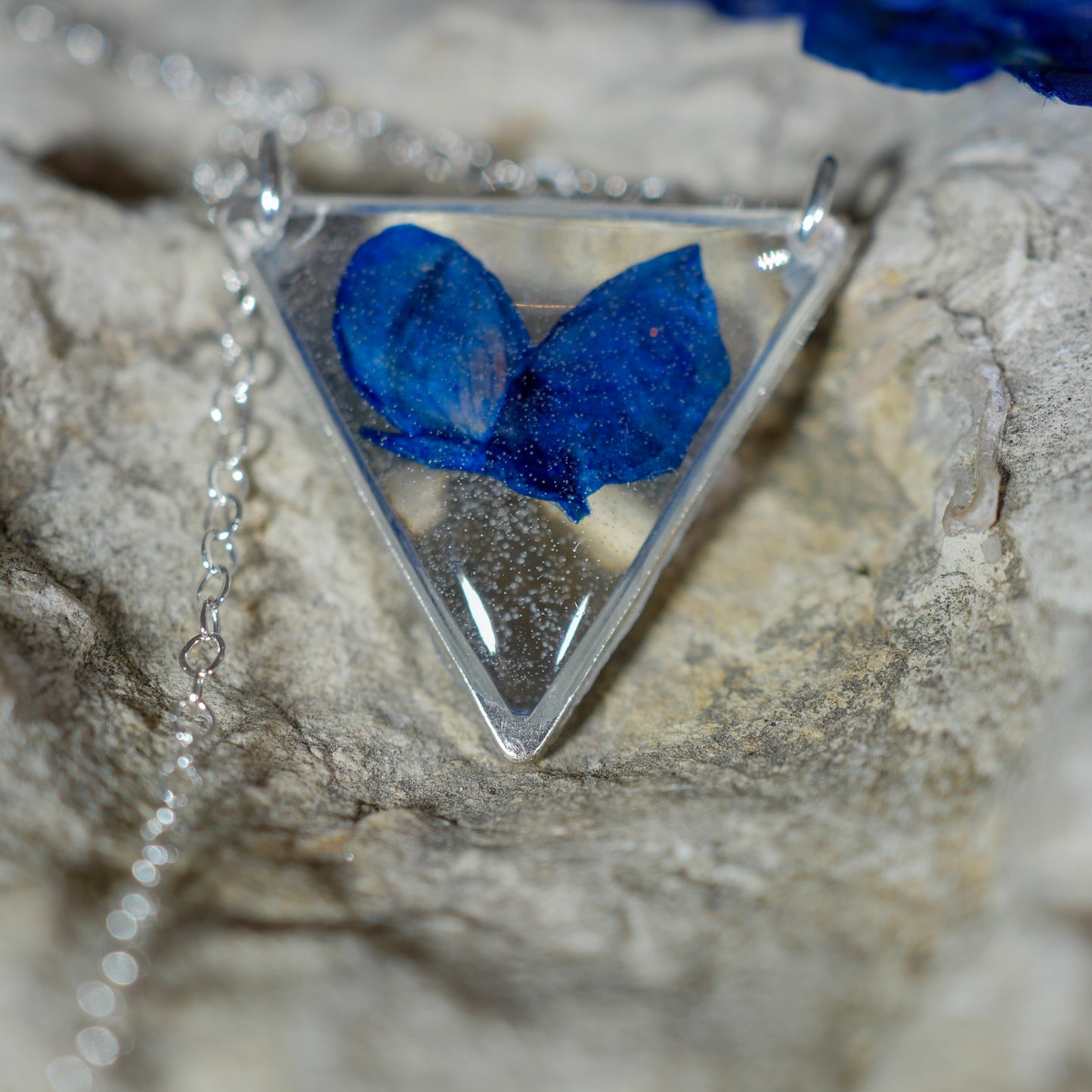 Load image into Gallery viewer, Bluebonnet Triangle Necklace
