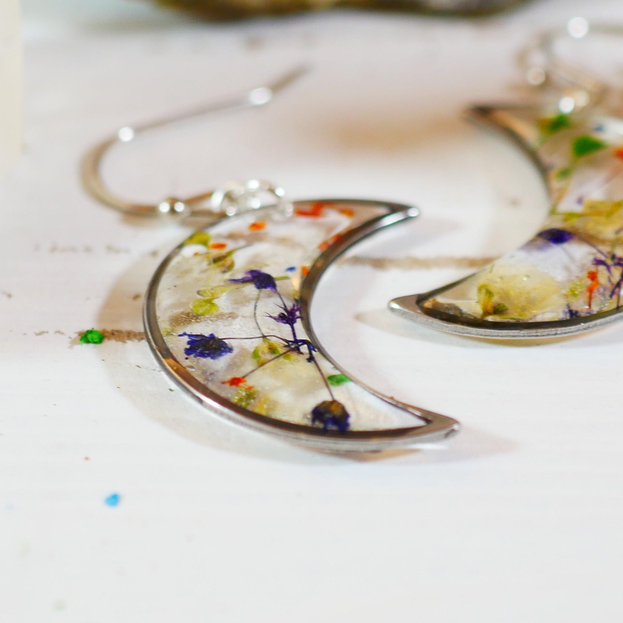 Flower Moon dangle Earrings