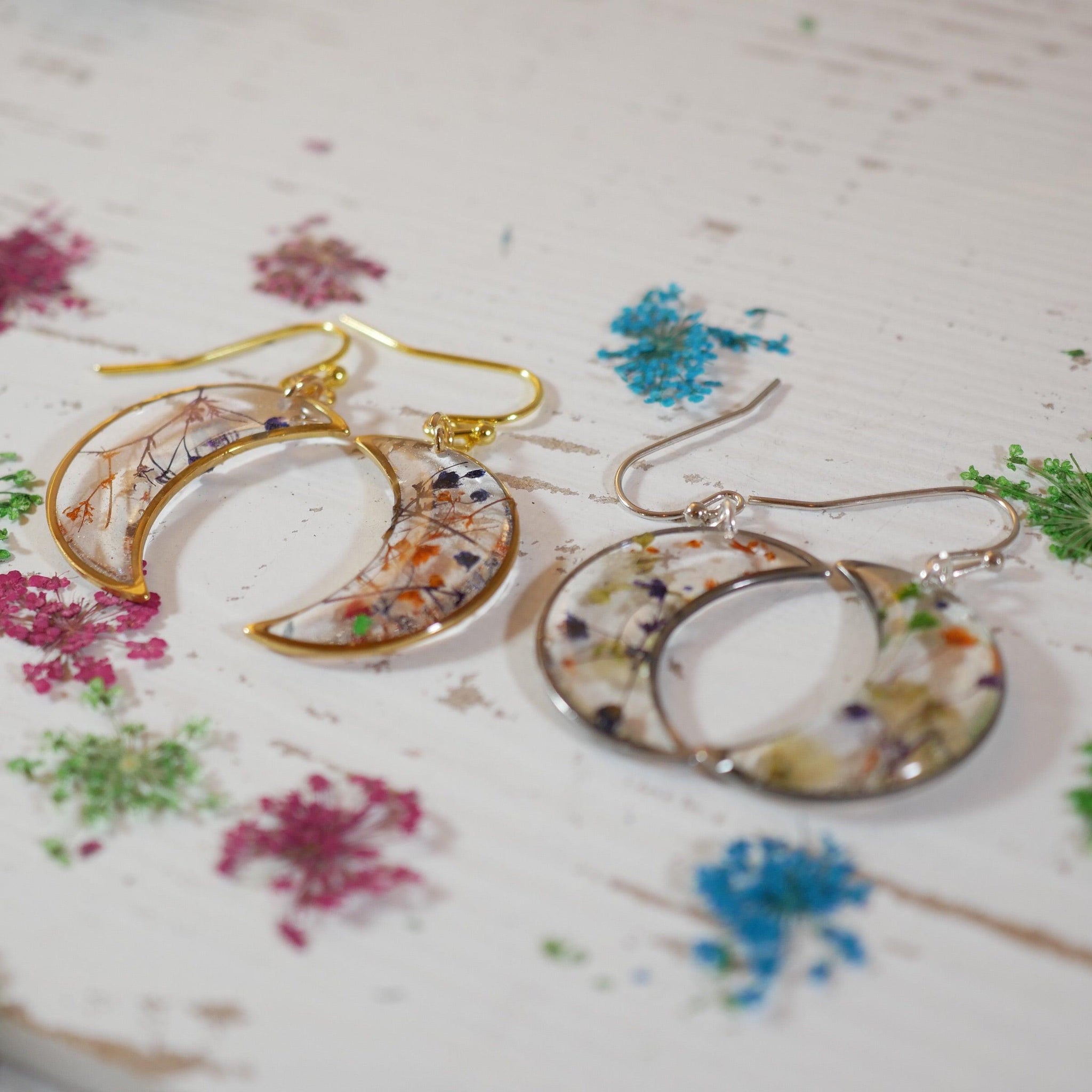 Flower Moon dangle Earrings